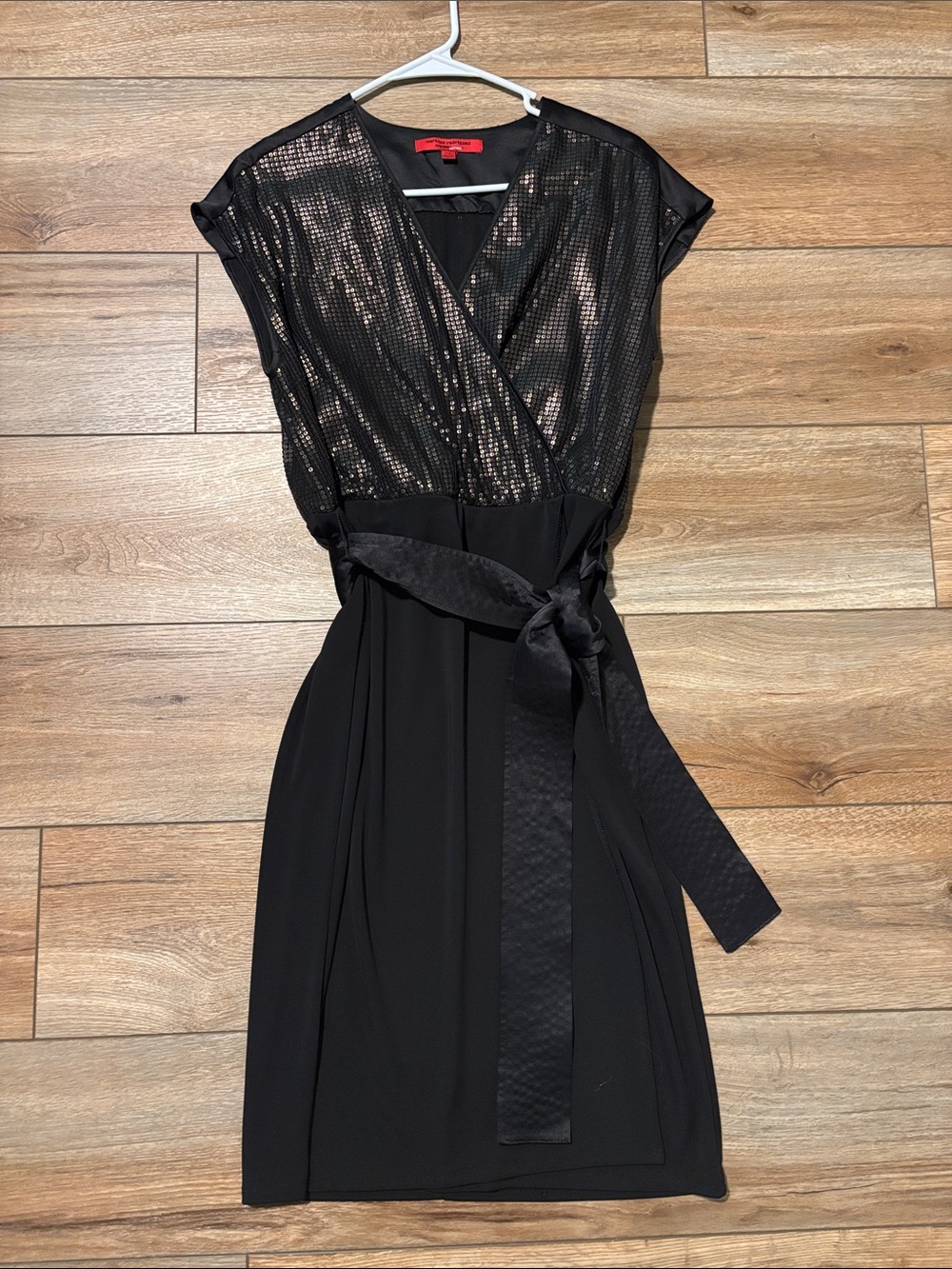 Narciso Rodriguez Design Nation Black Sequin Midi Dress